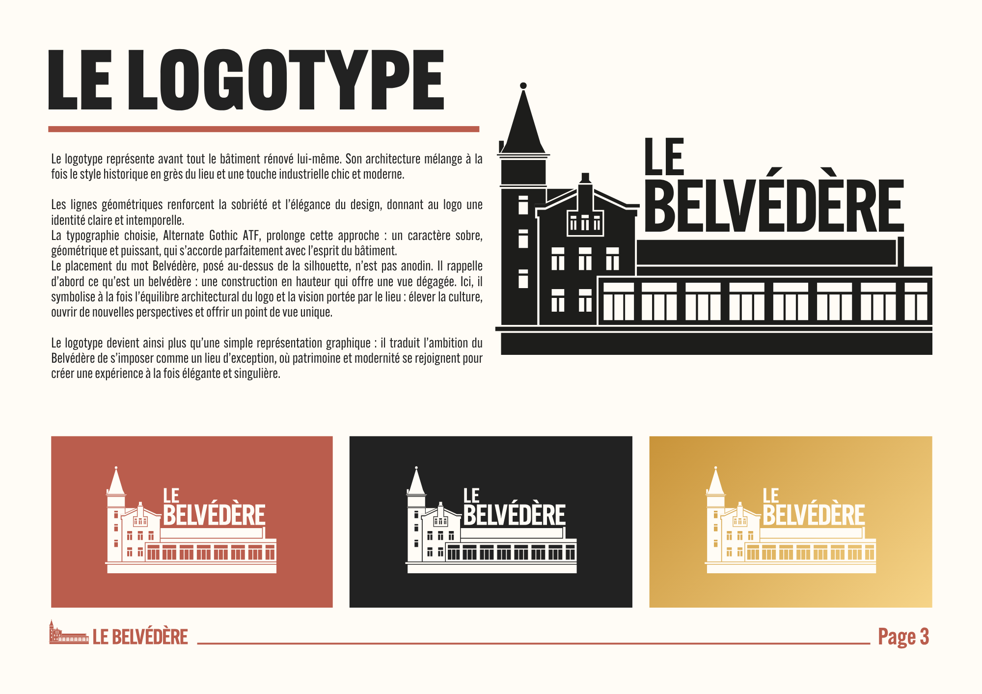 Support de communication imprimé du Belvédère
