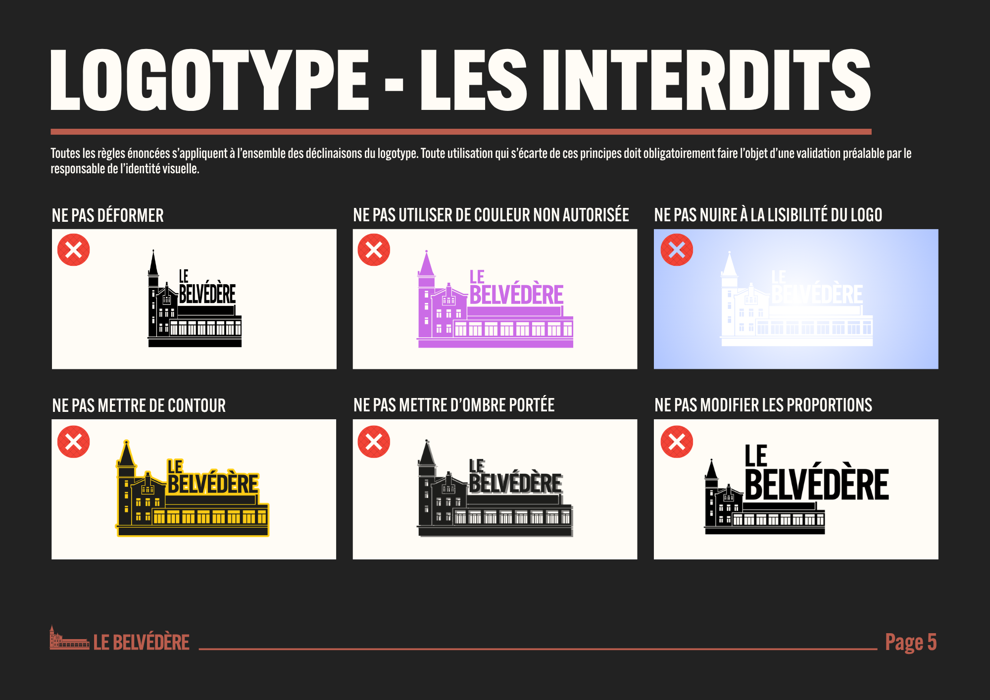Signalétique et supports du Belvédère
