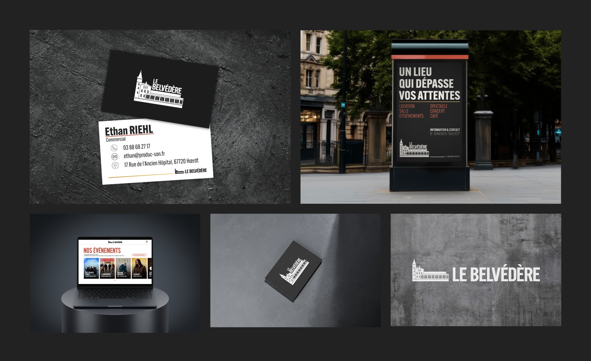 Déclinaison de la charte graphique du Belvédère